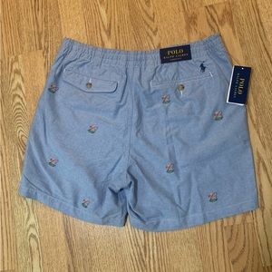 Ralph Lauren Polo - Polo Prepster Shorts - Blue Oxford Fishing Flamingos - Large